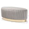Baxton Studio Kirana Glam and Luxe Grey Velvet Fabric and Gold PU Leather Ottoman 175-11239-Zoro - alternate 3